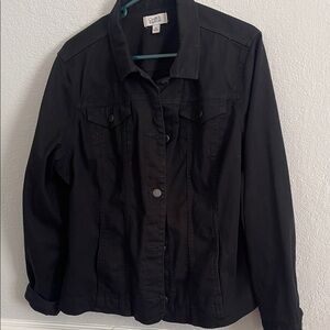 Croft & Barrow Black Jean Jacket